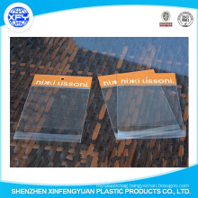 Transparent plastic resealable opp self adhesive cellophane bags with cutomized logo